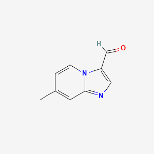 Chemical structure of 7-Methylimidazo[1,2-a]pyridine-3-carbaldehyde