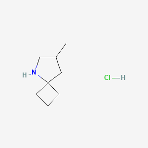 Chemical structure of 7-METHYL-5-AZASPIRO[3.4]OCTANE HCL