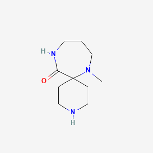 Chemical structure of 7-methyl-3,7,11-triazaspiro[5.6]dodecan-12-one