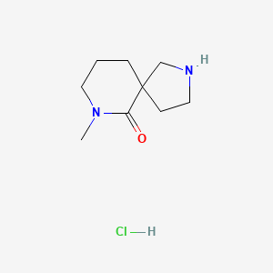 Chemical structure of 7-methyl-2,7-diazaspiro[4.5]decan-6-one hydrochloride