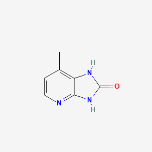 Chemical structure of 7-methyl-1H,2H,3H-imidazo[4,5-b]pyridin-2-one