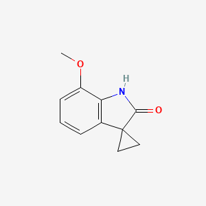 Chemical structure of 7'-METHOXYSPIRO[CYCLOPROPANE-1,3'-INDOLIN]-2'-ONE