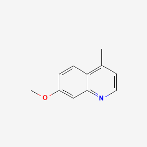 Chemical structure of 7-Methoxy-4-methylquinoline