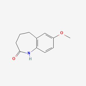 Chemical structure of 7-Methoxy-4,5-dihydro-1H-benzo[b]azepin-2(3H)-one
