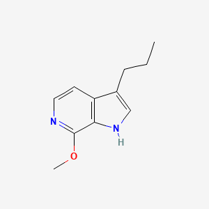 Chemical structure of 7-Methoxy-3-propyl-1H-pyrrolo[2,3-c]pyridine