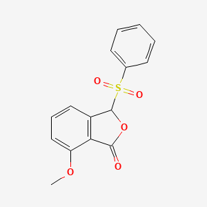 Chemical structure of 7-Methoxy-3-phenylsulfonyl-1(3H)-isobenzofuranone