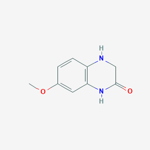 Chemical structure of 7-Methoxy-3,4-dihydroquinoxalin-2(1H)-one