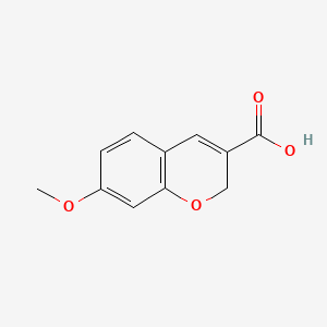 Chemical structure of 7-Methoxy-2H-chromene-3-Carboxylic acid
