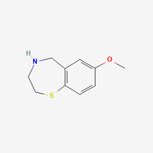 Chemical structure of 7-Methoxy-2,3,4,5-tetrahydro-1,4-benzothiazepine