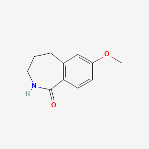 Chemical structure of 7-Methoxy-2,3,4,5-tetrahydro-1H-2-benzazepin-1-one