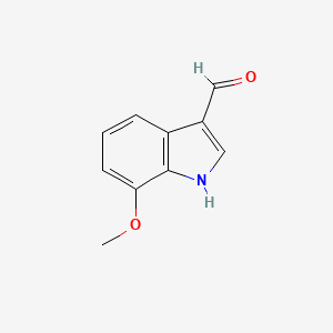 Chemical structure of 7-Methoxy-3-indolecarboxaldehyde