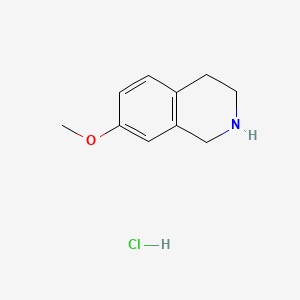 Chemical structure of 7-Methoxy-1,2,3,4-tetrahydroisoquinoline hydrochloride