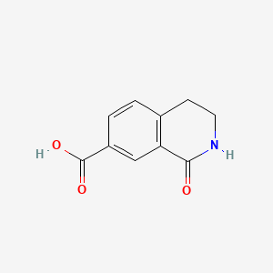 Chemical structure of 1-Oxo-1,2,3,4-tetrahydroisoquinoline-7-carboxylic acid