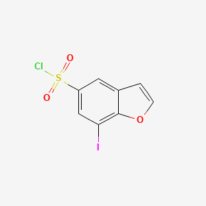 Chemical structure of 7-IODOBENZOFURAN-5-SULFONYL CHLORIDE