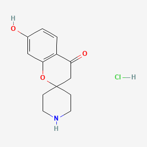 Chemical structure of 7-HYDROXYSPIRO[CHROMAN-2,4'-PIPERIDIN]-4-ONE HCL