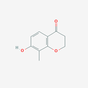 Chemical structure of 7-Hydroxy-8-methylchroman-4-one