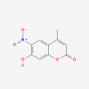 Chemical structure of 7-HYDROXY-4-METHYL-6-NITROCOUMARIN
