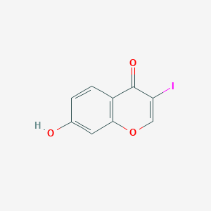 Chemical structure of 7-Hydroxy-3-iodo-4H-chromen-4-one