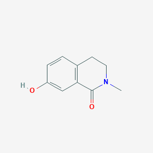 Chemical structure of 7-Hydroxy-2-methyl-3,4-dihydroisoquinolin-1(2H)-one