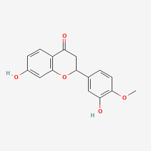 Chemical structure of Flavanone, 3',7-dihydroxy-4'-methoxy-