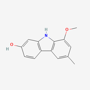 Chemical structure of 7-Hydroxy-1-methoxy-3-methylcarbazole