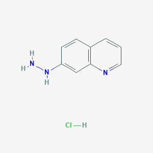Chemical structure of 7-Hydrazinylquinoline hydrochloride