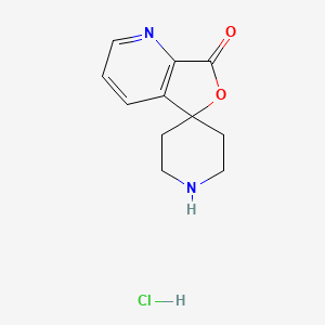 Chemical structure of 7H-Spiro[furo[3,4-b]pyridine-5,4'-piperidin]-7-one hydrochloride