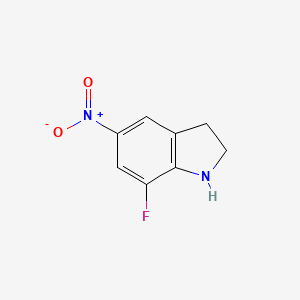 Chemical structure of 7-Fluoro-5-nitroindoline