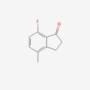 Chemical structure of 7-Fluoro-4-methyl-2,3-dihydro-1H-inden-1-one