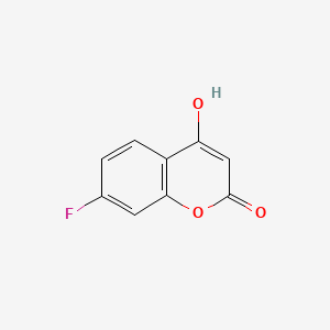 Chemical structure of 7-Fluoro-4-hydroxycoumarin