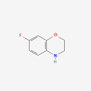 Chemical structure of 7-fluoro-3,4-dihydro-2H-1,4-benzoxazine
