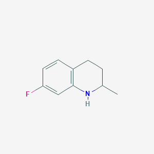 Chemical structure of 7-Fluoro-2-methyl-1,2,3,4-tetrahydroquinoline