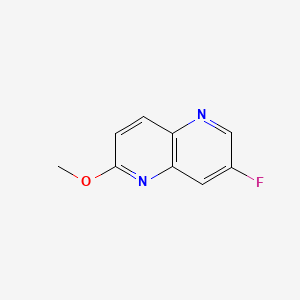 Chemical structure of 7-Fluoro-2-methoxy-1,5-naphthyridine
