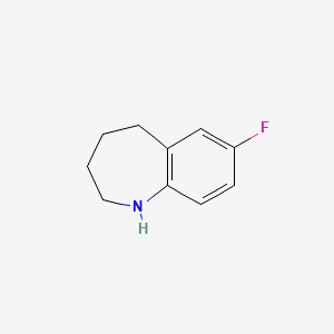 Chemical structure of 7-Fluoro-2,3,4,5-tetrahydro-1H-benzo[b]azepine