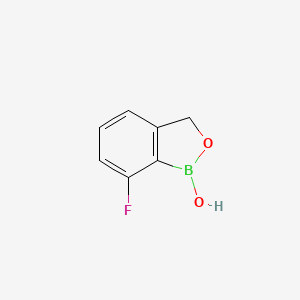 Chemical structure of 7-Fluoro-2,1-benzoxaborol-1(3H)-ol