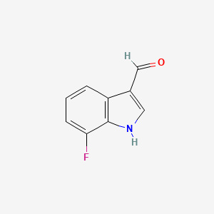 Chemical structure of 7-Fluoro-1H-Indole-3-Carbaldehyde