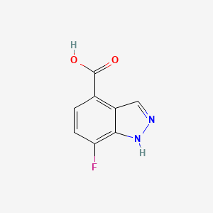 Chemical structure of 7-Fluoro-1H-indazole-4-carboxylic acid