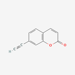 Chemical structure of 7-Ethynylcoumarin