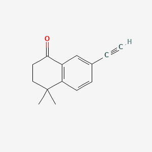 Chemical structure of 4,4-Dimethyl-7-ethynyl-1-tetralone