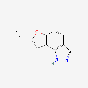 Chemical structure of 7-ethyl-1H-furo[2,3-g]indazole