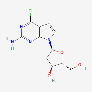 Chemical structure of 7-Deaza-4-Cl-2'-deoxyguanosine