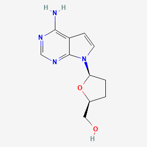 Chemical structure of 7-Deaza-2',3'-dideoxyadenosine