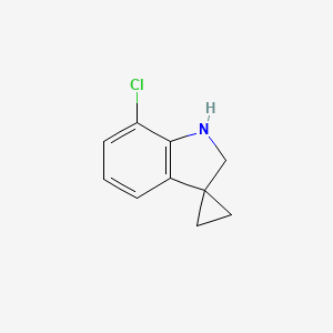 Chemical structure of 7'-CHLOROSPIRO[CYCLOPROPANE-1,3'-INDOLINE]