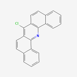 Chemical structure of 7-chlorodibenzo[c,h]acridine