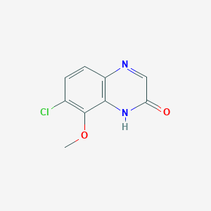 Chemical structure of 7-Chloro-8-methoxyquinoxalin-2-ol