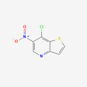 Chemical structure of 7-Chloro-6-nitrothieno[3,2-b]pyridine
