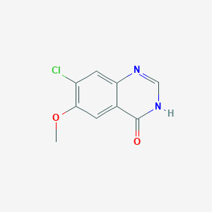 Chemical structure of 7-Chloro-6-methoxyquinazolin-4(3H)-one