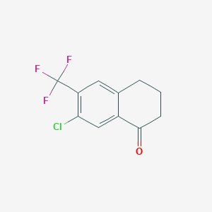 Chemical structure of 7-Chloro-6-(trifluoromethyl)-3,4-dihydronaphthalen-1(2H)-one