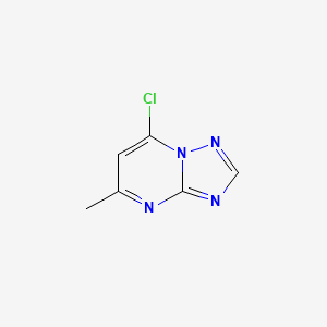 Chemical structure of 7-chloro-5-methyl-[1,2,4]triazolo[1,5-a]pyrimidine
