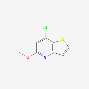 Chemical structure of 7-Chloro-5-methoxythieno[3,2-b]pyridine